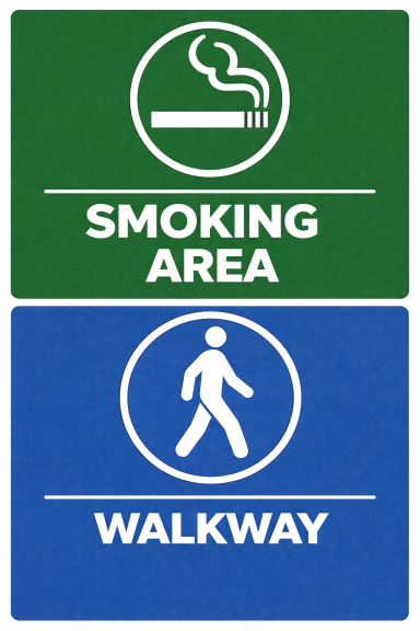 walkways & Smoking areas